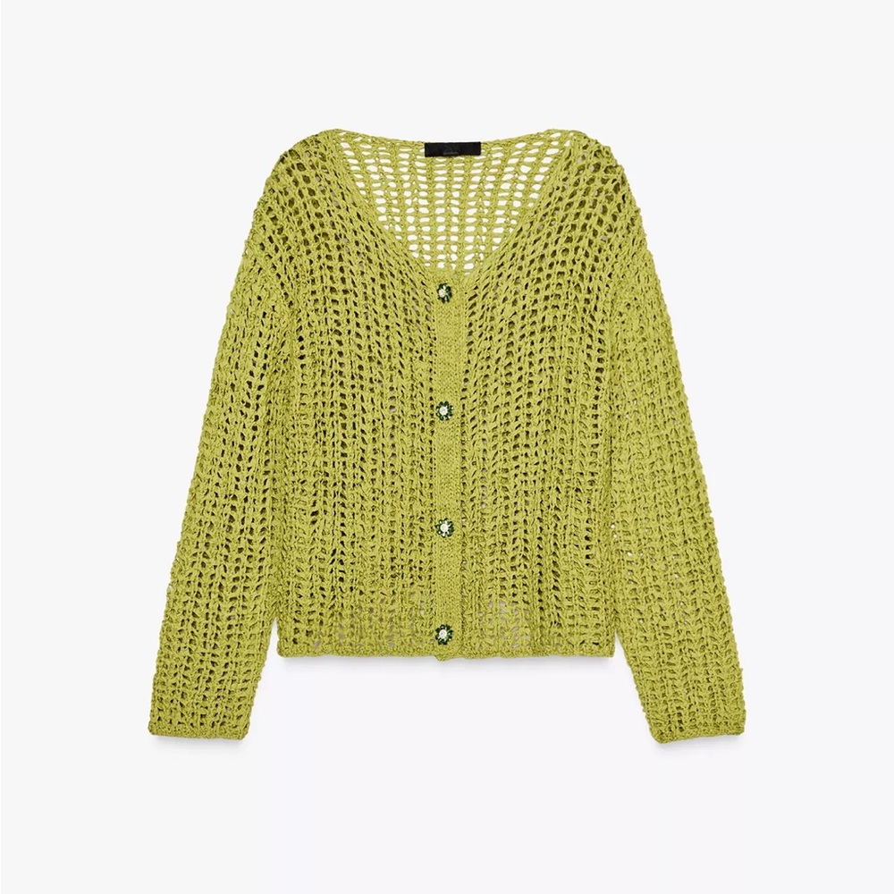 Zara Green Knit Sweater